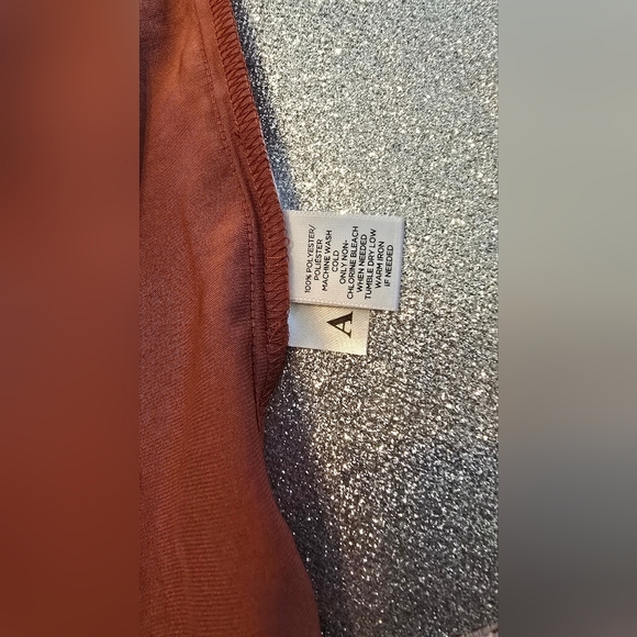 Loft Women's Rust Colored Silky Blouse - Picture 12 of 12